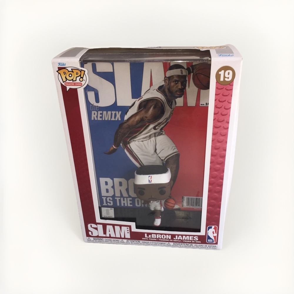 NBA SLAM LeBron James Funko Pop! Cover Figure #19 with Case